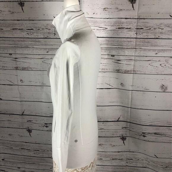 Lululemon Women in Stride jacket white & Metallic silver full zip high neck 4 - Picture 8 of 12